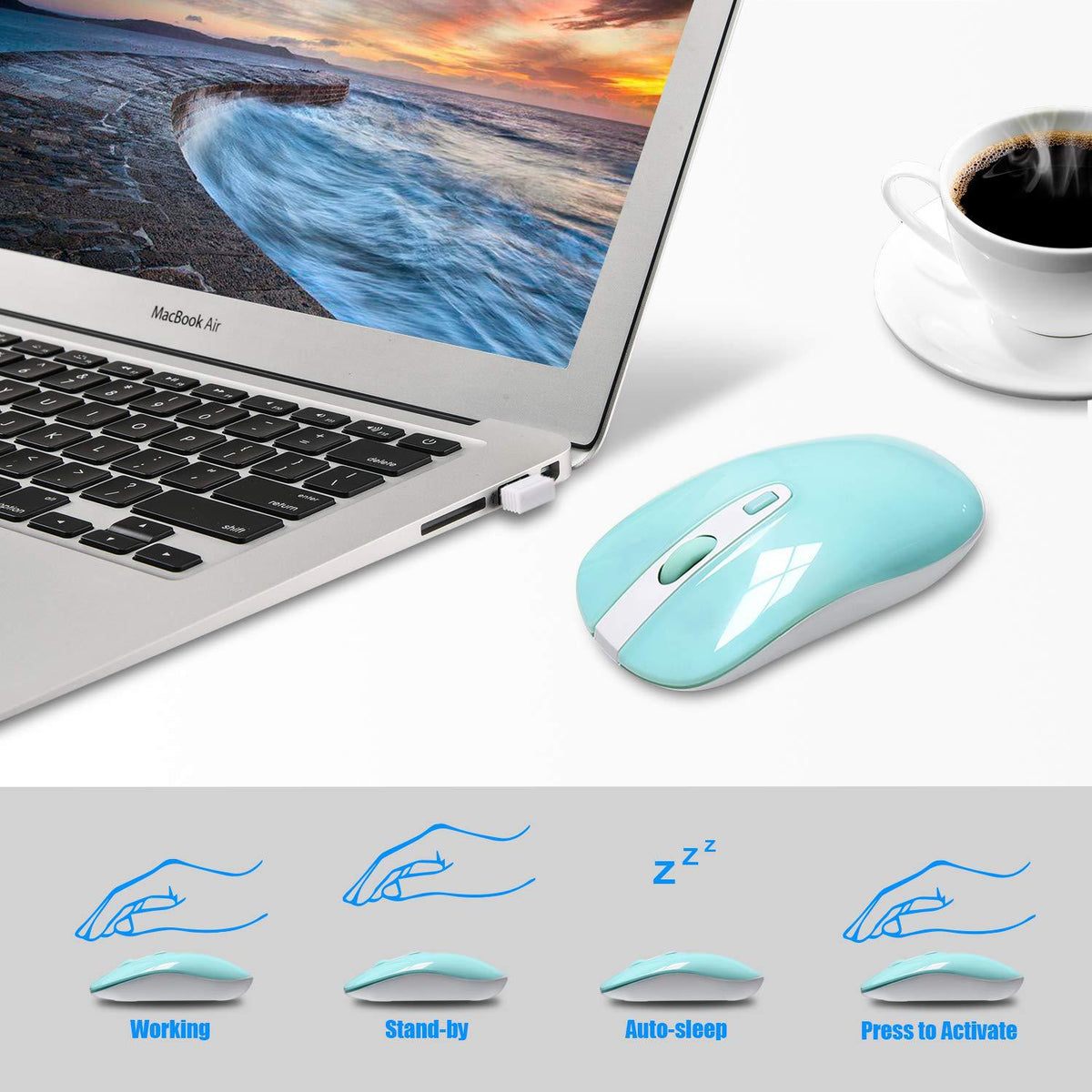 Wireless Keyboard and Mouse Combo Set