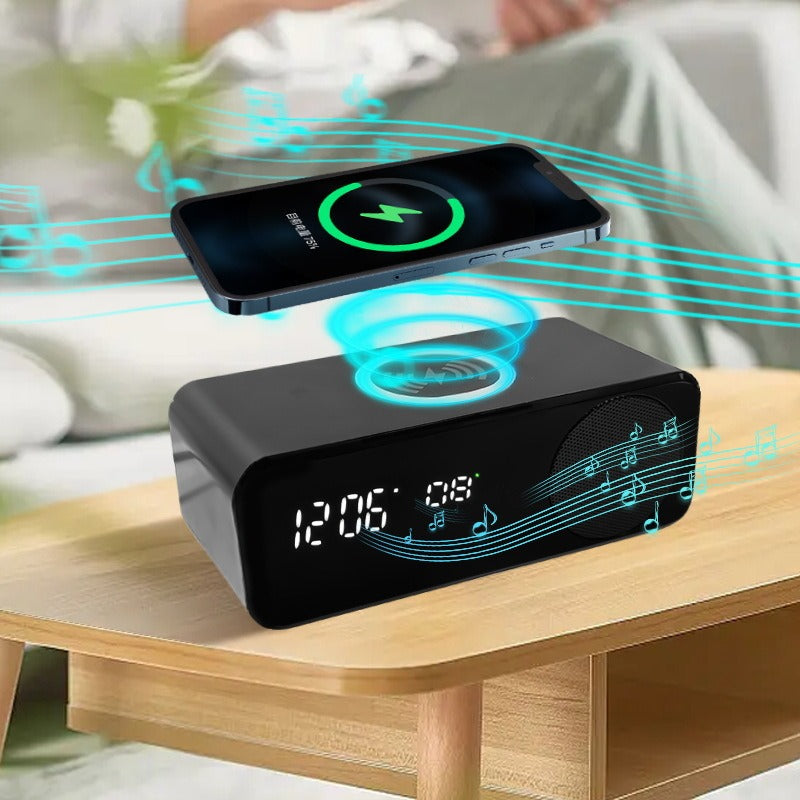 Clock Speaker with Wireless Charging