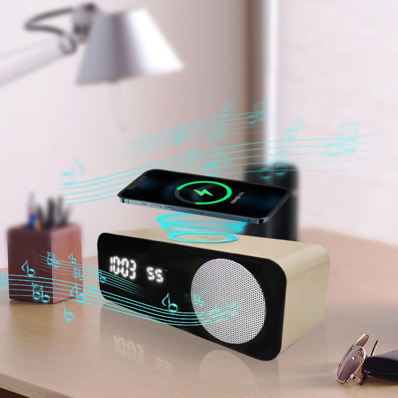 Clock Speaker with Wireless Charging