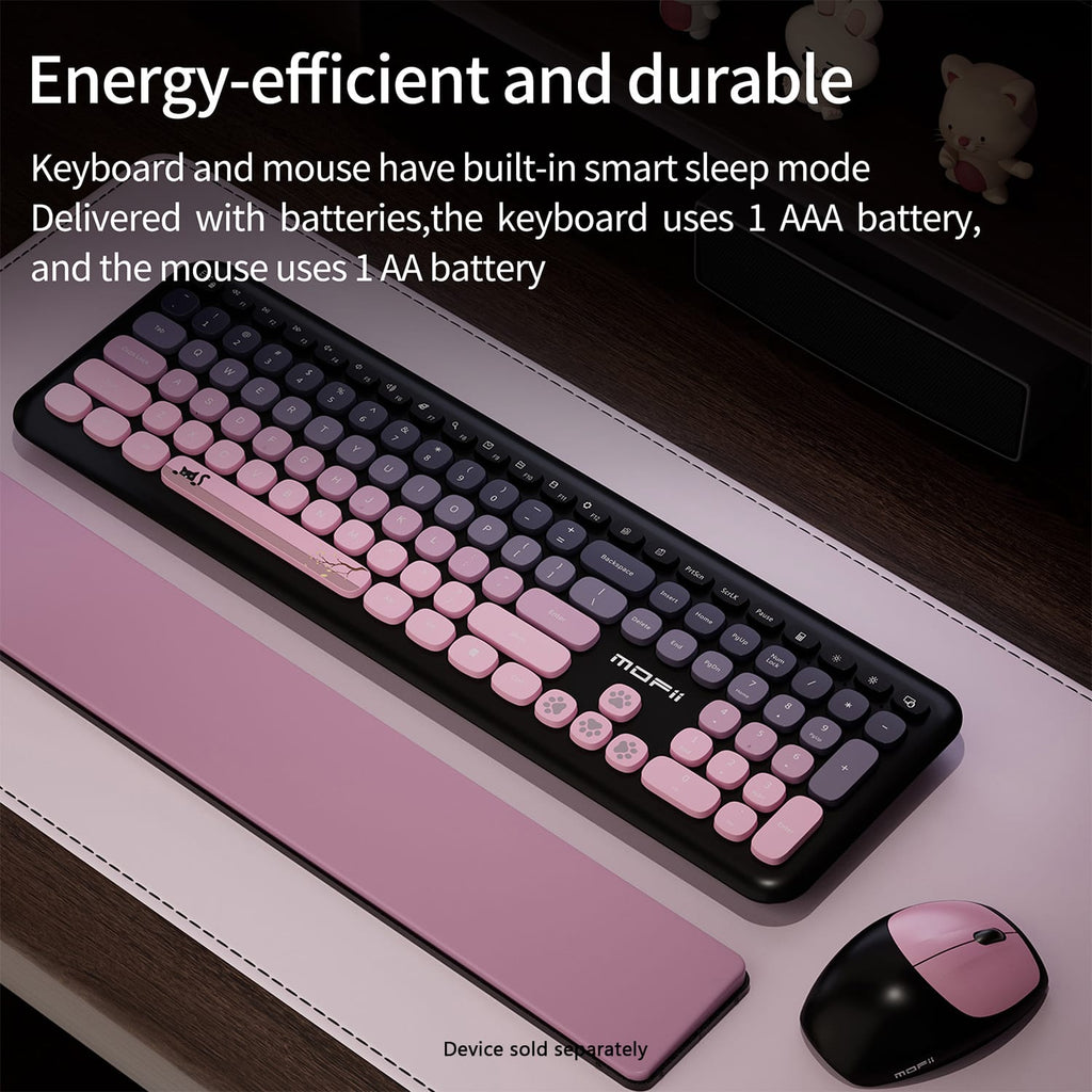 Wireless Keyboard & Mouse Combo with Soft Clicks