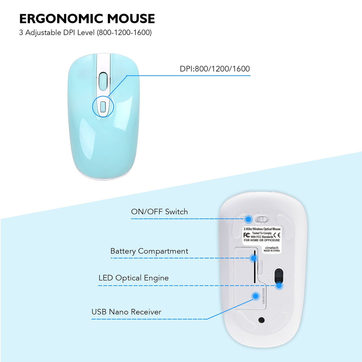 Wireless Keyboard and Mouse Combo Set