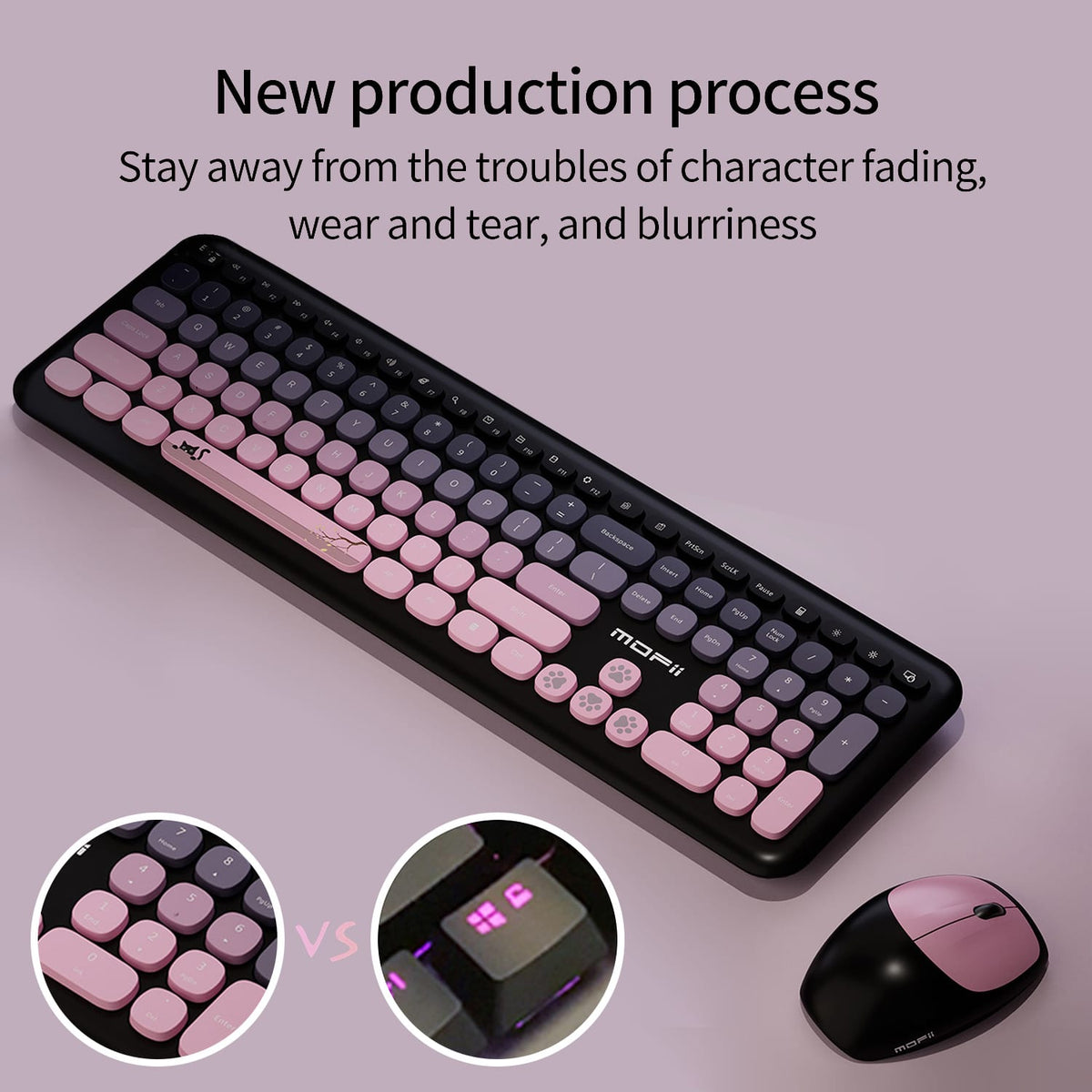 Wireless Keyboard & Mouse Combo with Soft Clicks