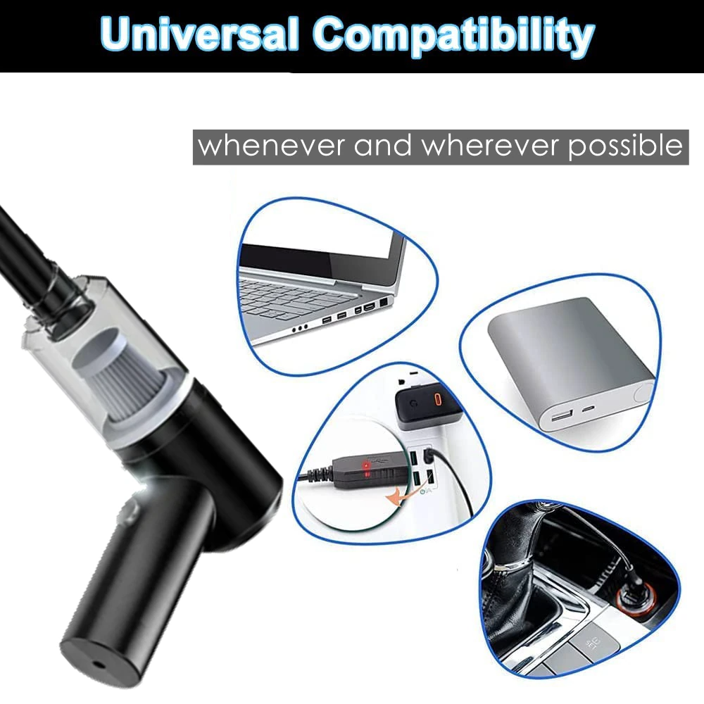 120W Cordless Handheld Vacuum Cleaner Small Mini Portable Car Auto