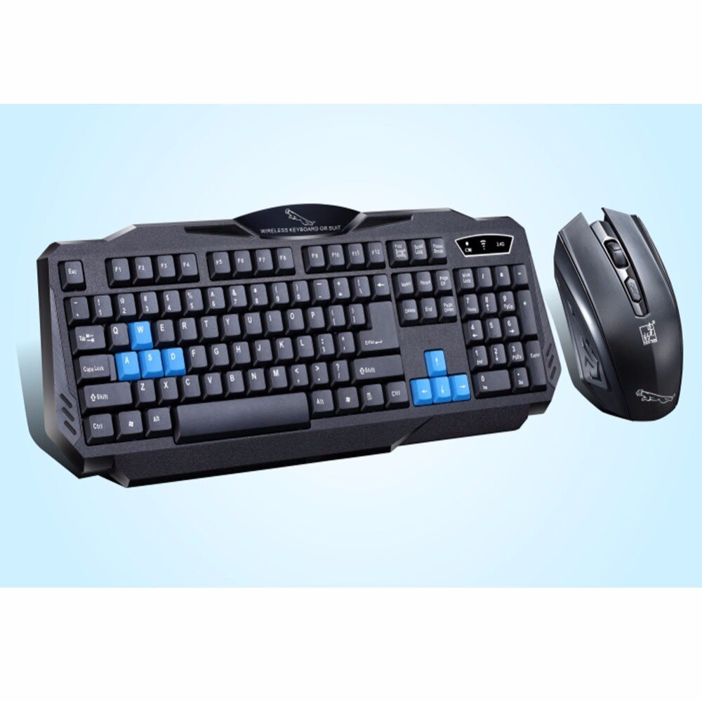 Black Wireless Gaming Keyboard and Mouse Combo
