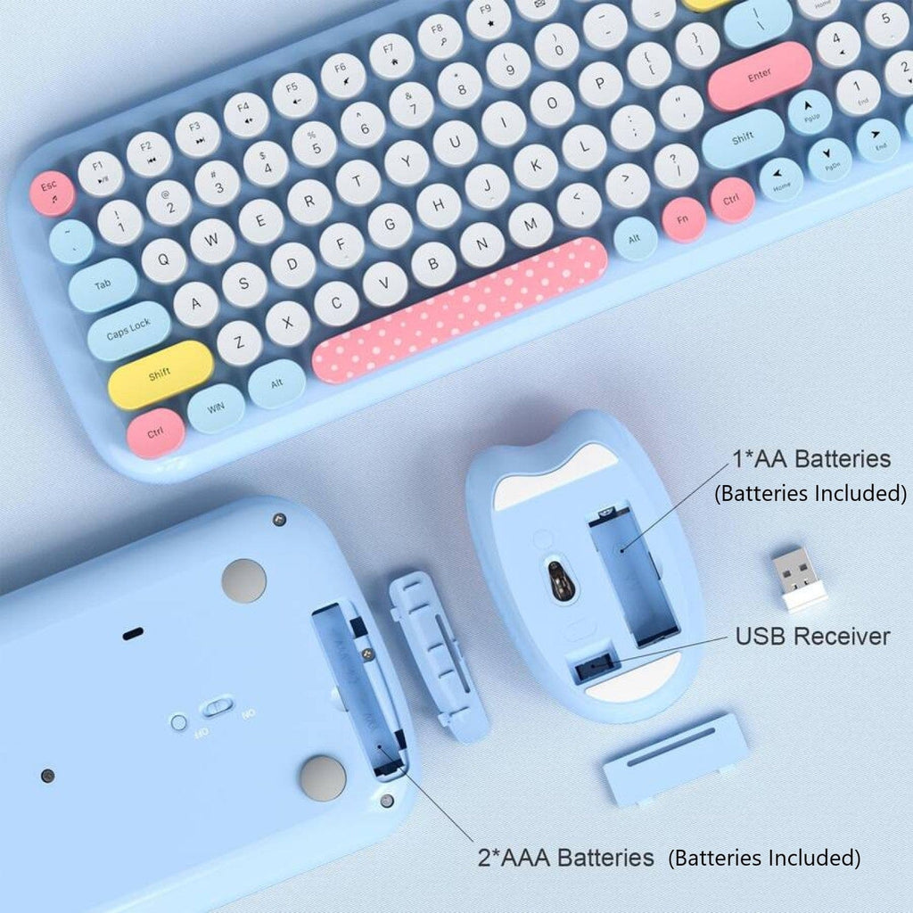 Wireless Keyboard & Mouse Combo with Soft Clicks