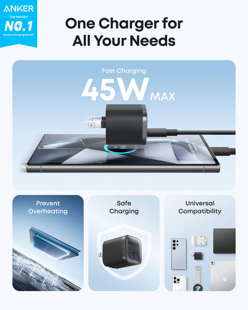Anker Nano 45W Charger with USB-C Cable