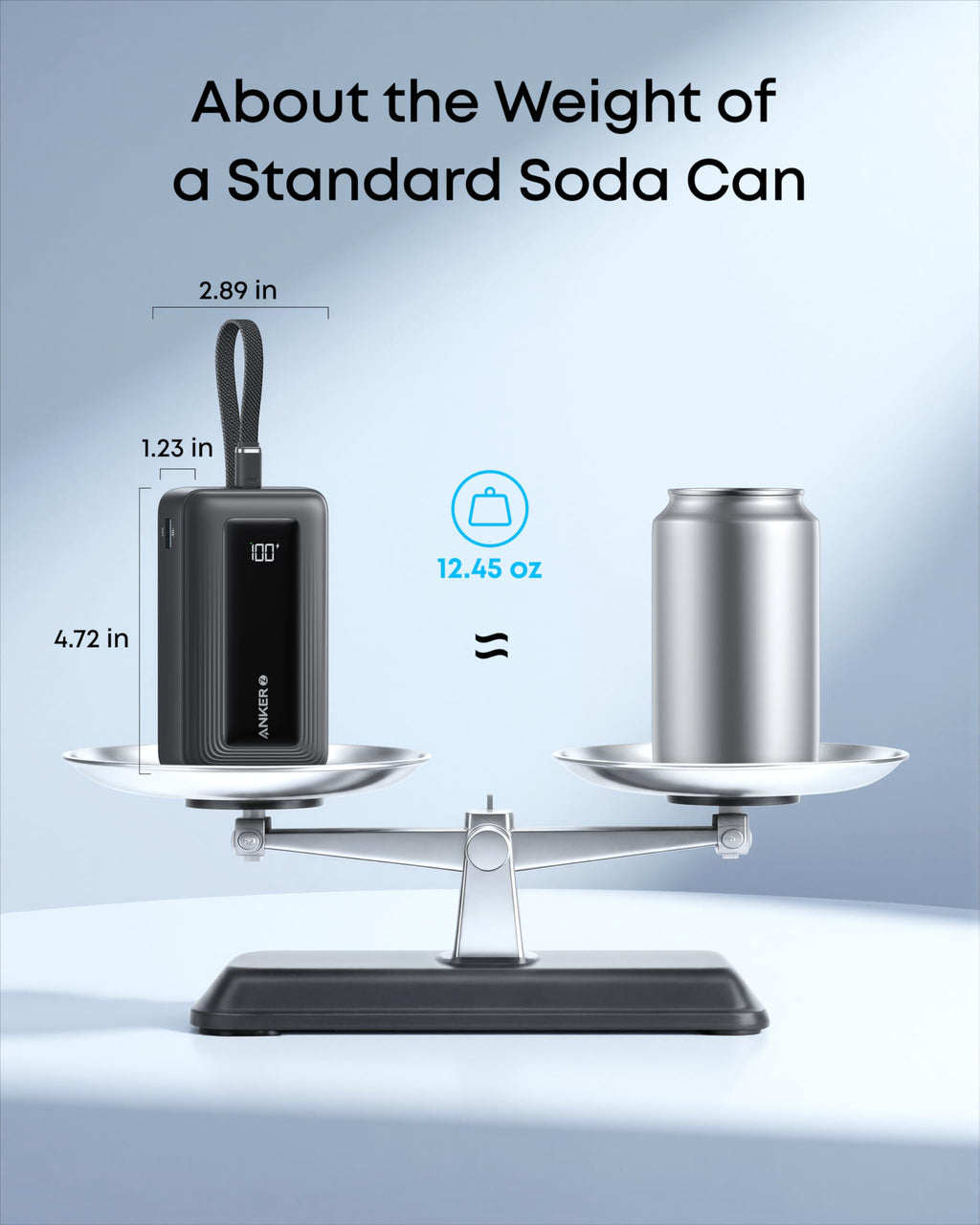 Anker Zolo Power Bank (10,000mAh, Built-In USB-C Cable)
