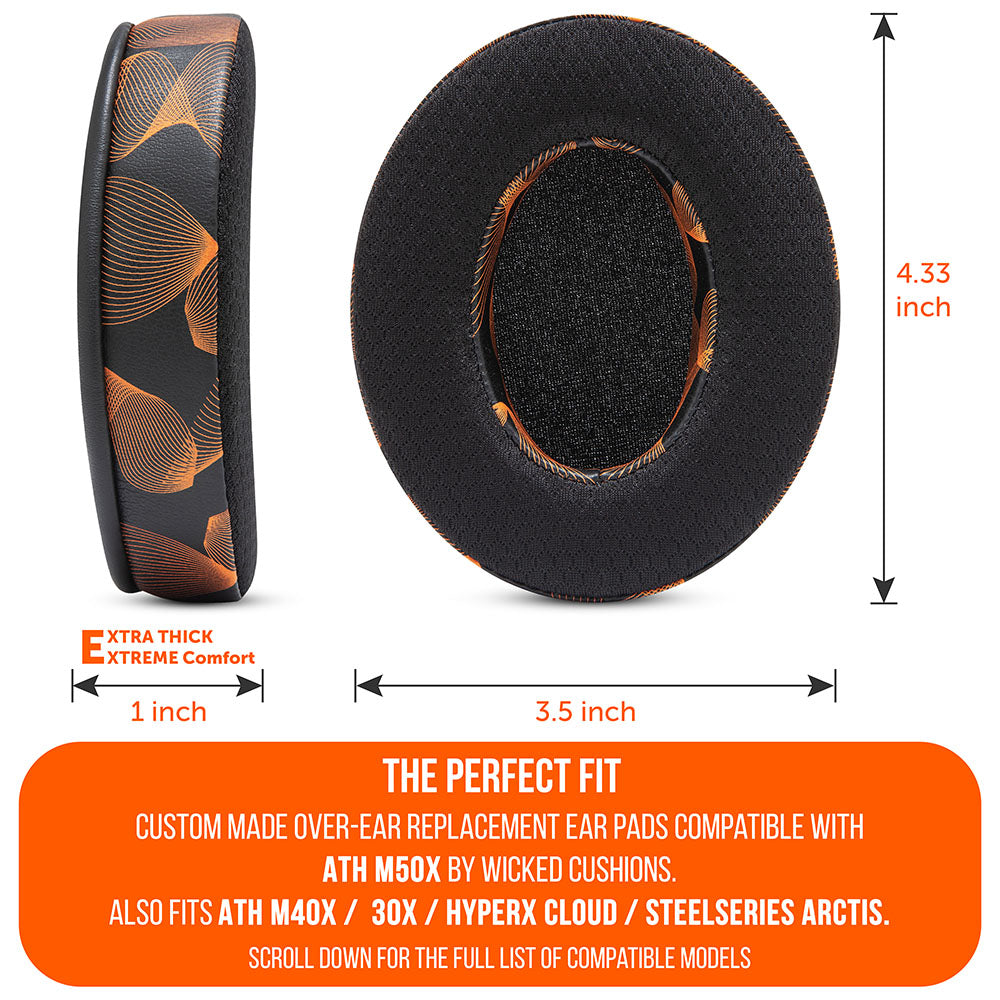 FreeZe Cooling Gel Ear Pads for ATH-M50X & Gaming Headsets