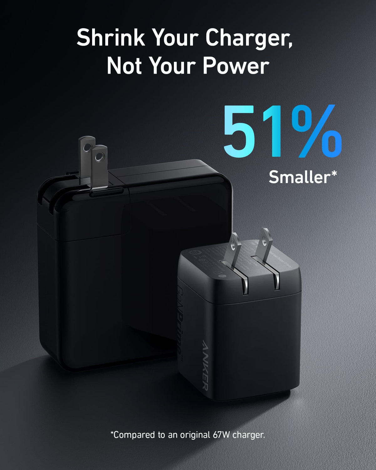 Anker Prime 67W GaN wall charger with 3 ports, view 4