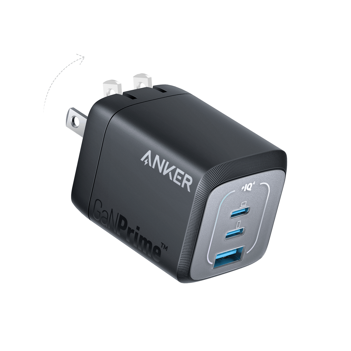 Anker Prime 67W GaN wall charger with 3 ports