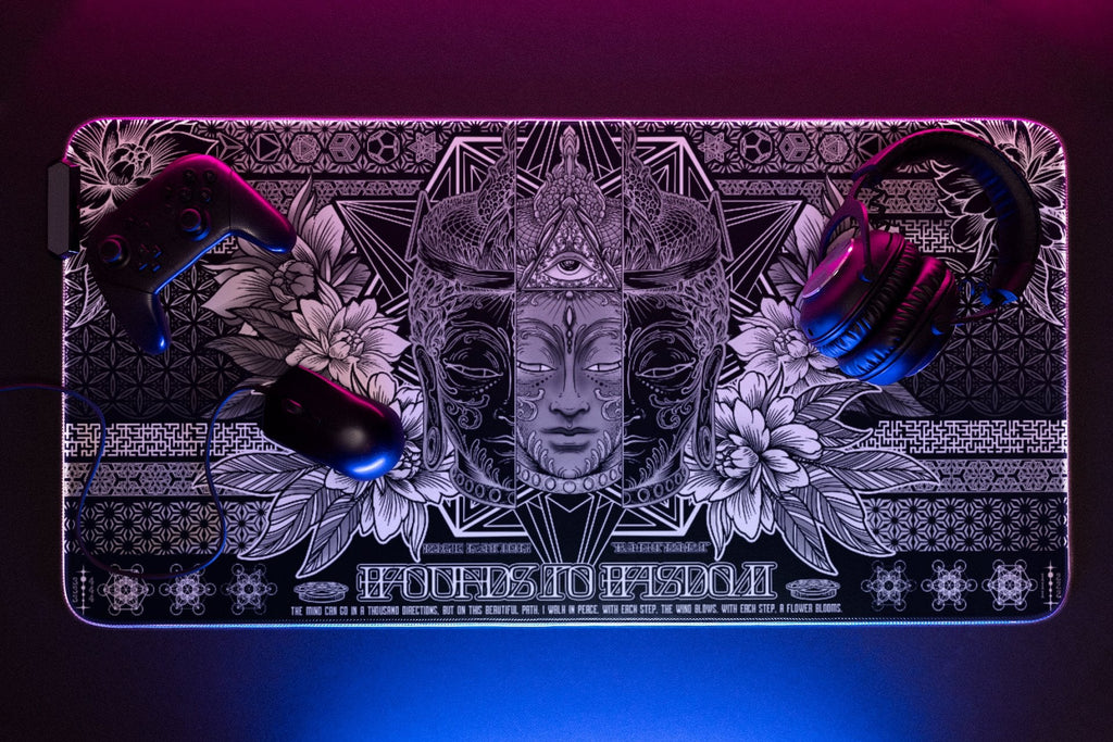 Wounds to Wisdom XXL RGB Gaming Mousepad