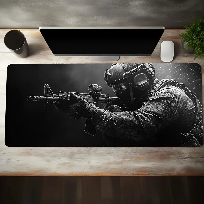 Tactical soldier XXL gaming deskmat, view 3