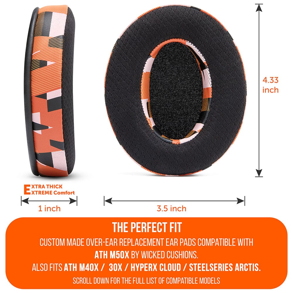 FreeZe Cooling Gel Ear Pads for ATH-M50X & Gaming Headsets