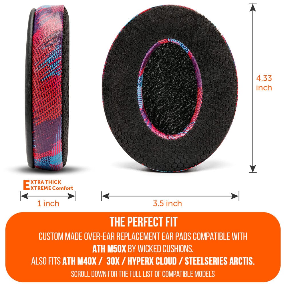 FreeZe Cooling Gel Ear Pads for ATH-M50X & Gaming Headsets