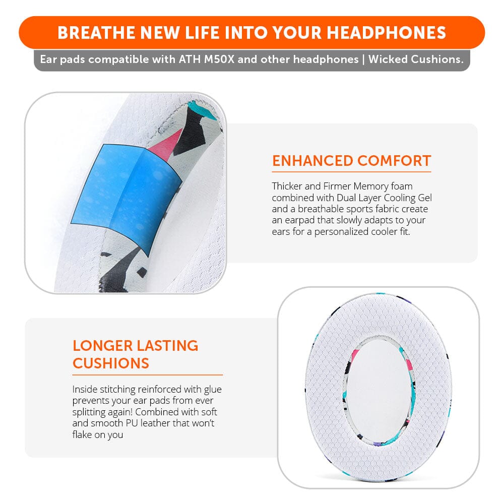 FreeZe Cooling Gel Ear Pads for ATH-M50X & Gaming Headsets