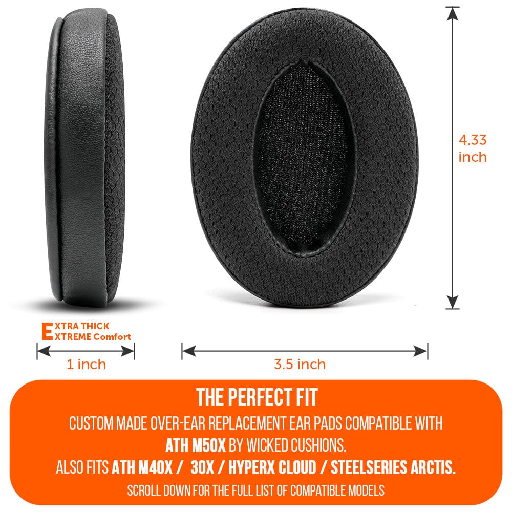 FreeZe Cooling Gel Ear Pads for ATH-M50X & Gaming Headsets