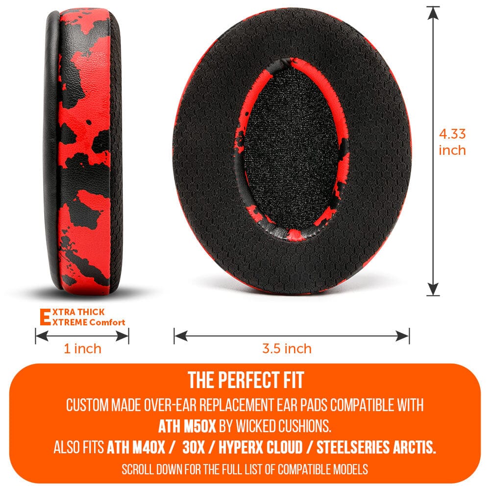 FreeZe Cooling Gel Ear Pads for ATH-M50X & Gaming Headsets
