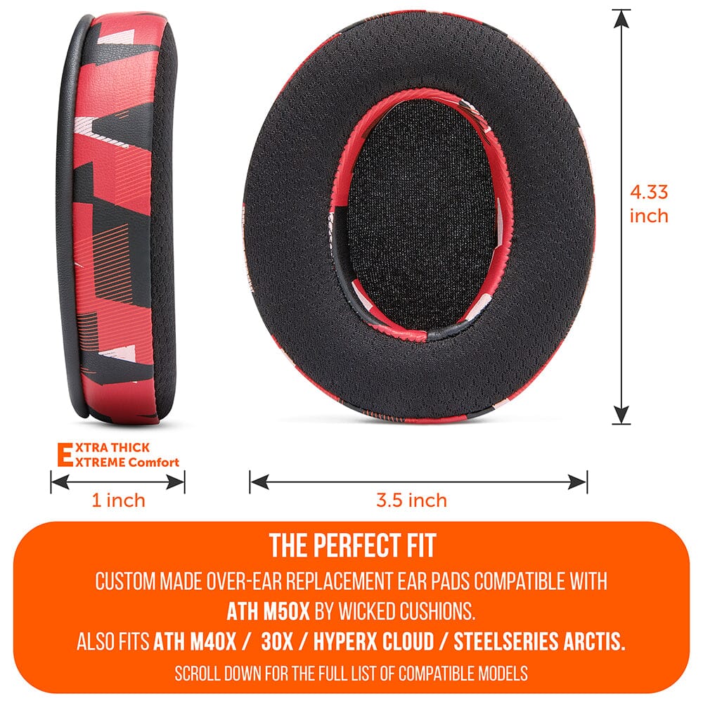 FreeZe Cooling Gel Ear Pads for ATH-M50X & Gaming Headsets