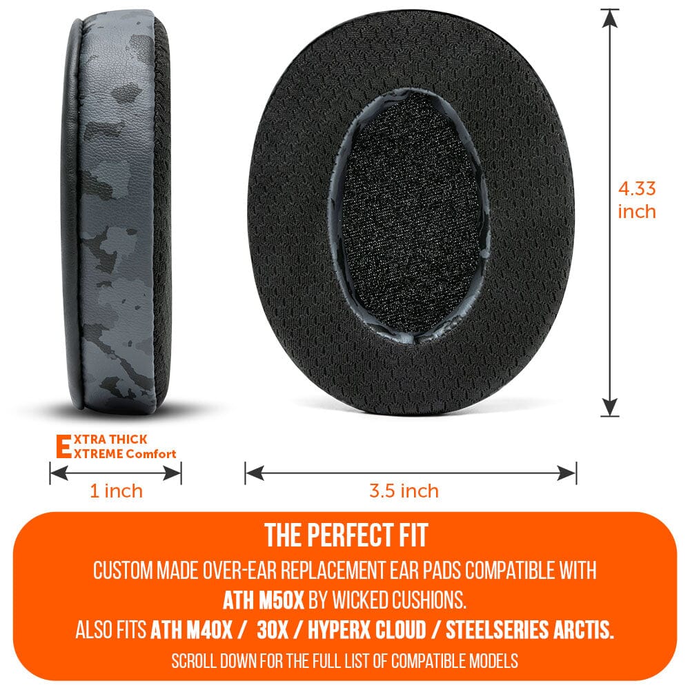 FreeZe Cooling Gel Ear Pads for ATH-M50X & Gaming Headsets